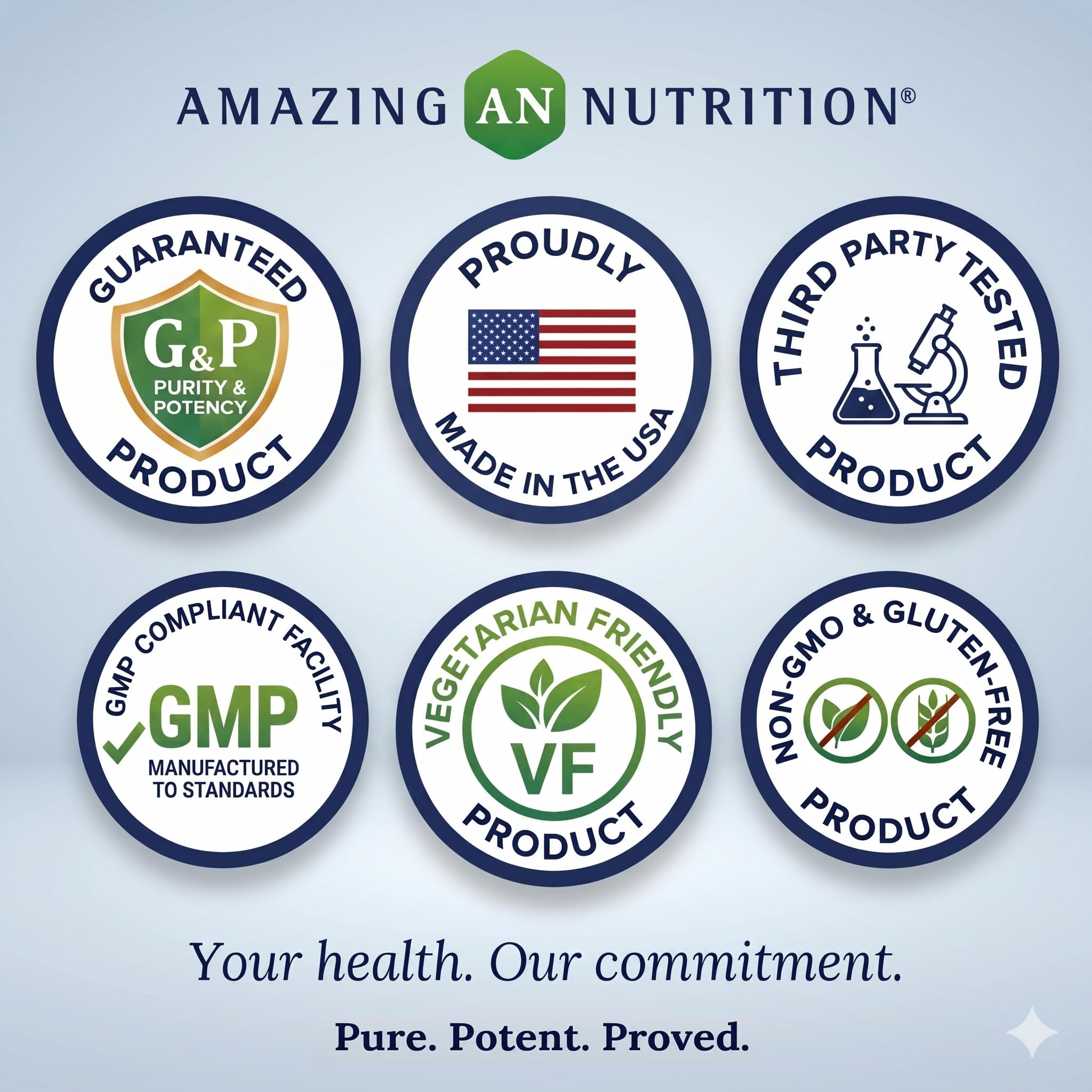Amazing Nutrition cápsula en mano para apreciar tamaño y dosificación