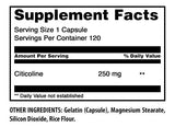 Amazing Nutrition cápsula abierta con citicolina, enfoque en pureza y dosificación
