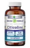 Amazing Nutrition frasco frontal mostrando citicolina 250 mg y beneficios visibles