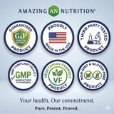Amazing Nutrition etiqueta con información de D3 5000 IU y K2 100 mcg clara