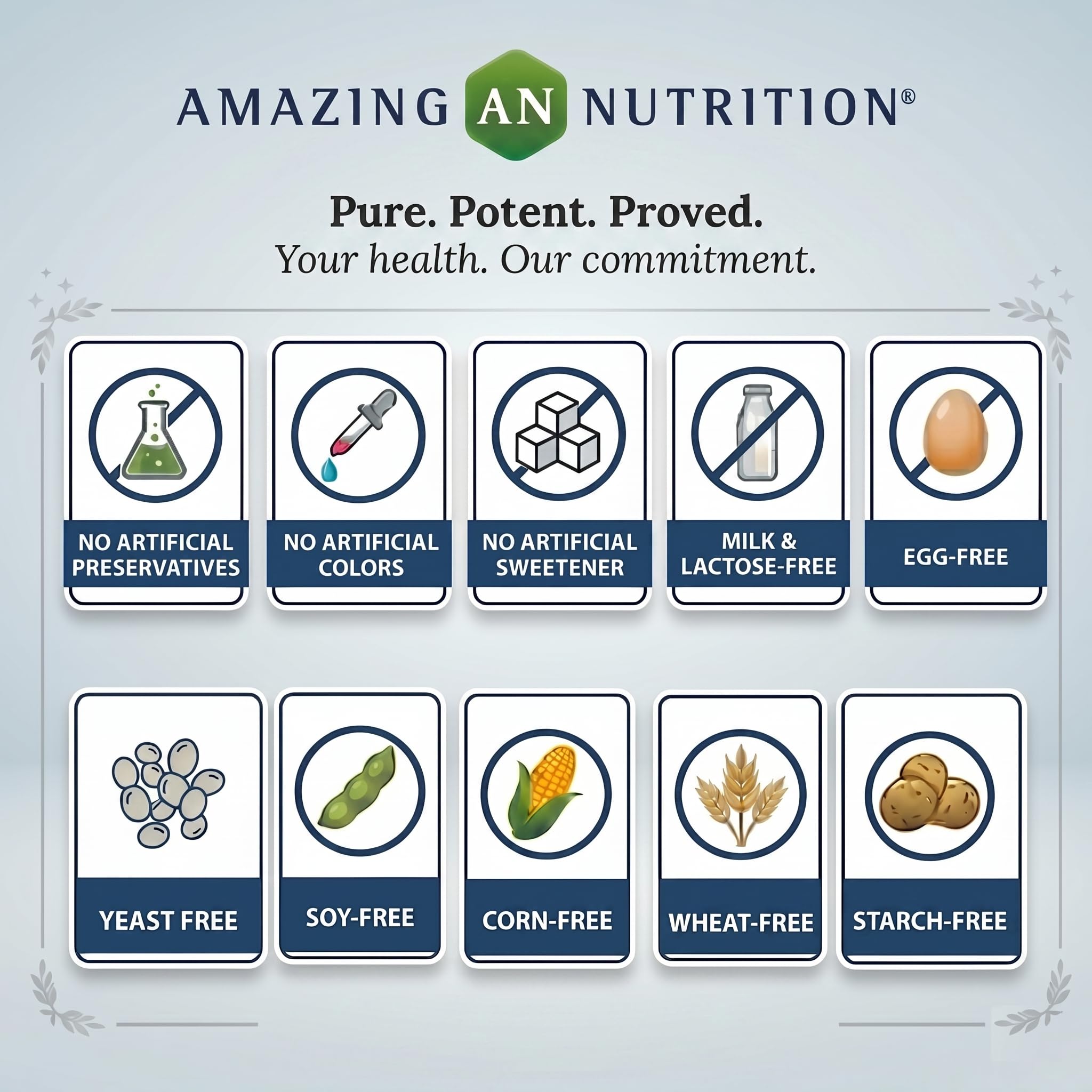 Amazing Nutrition etiqueta con información de extracto 10:1 y porciones
