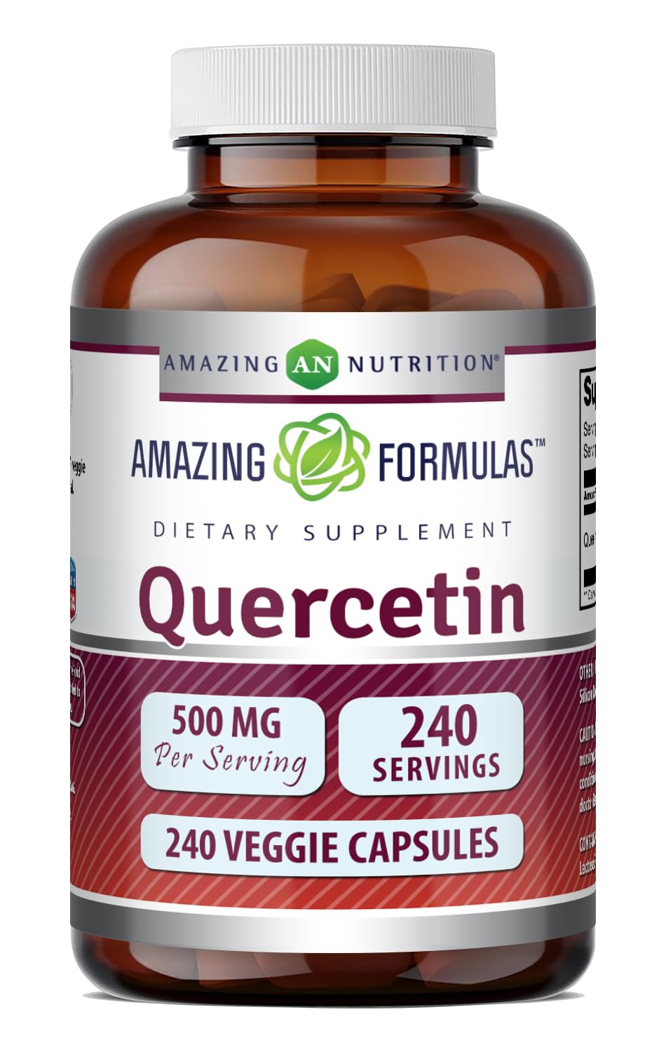 Amazing Nutrition frasco frontal mostrando la etiqueta y beneficios