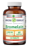 Amazing Nutrition frasco frontal mostrando 120 tabletas y ventaja de dosis clara