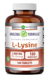 Amazing Nutrition frasco frontal mostrando 180 tabletas y beneficios claros