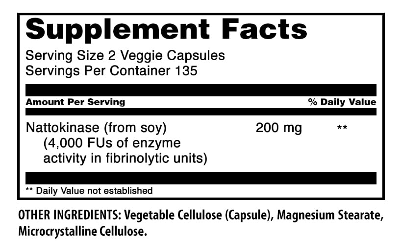 Amazing Nutrition cápsula de nattokinase en detalle mostrando textura y tamaño