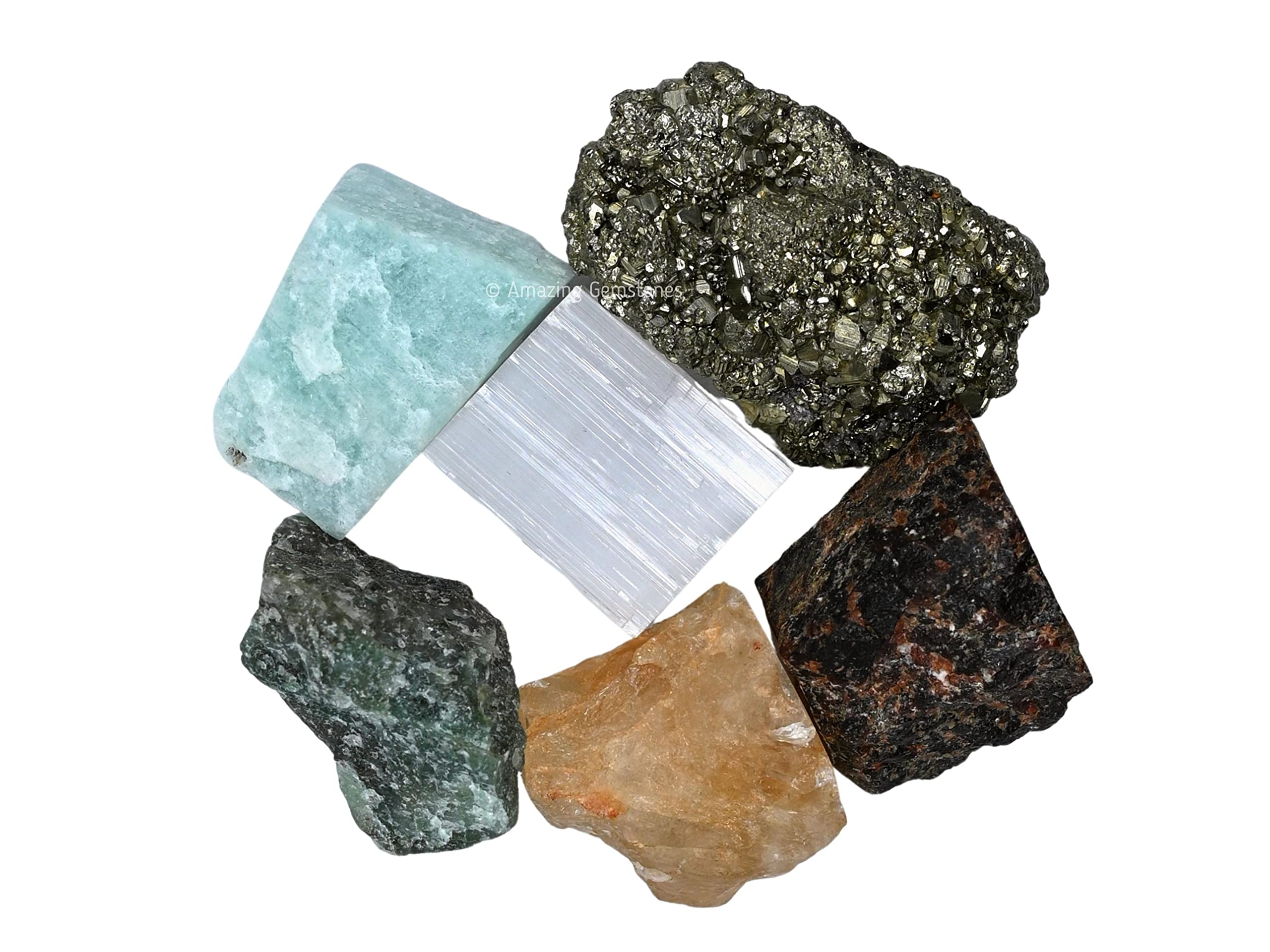 Amazing Gemstone colección en bolsa de terciopelo con COA para regalo