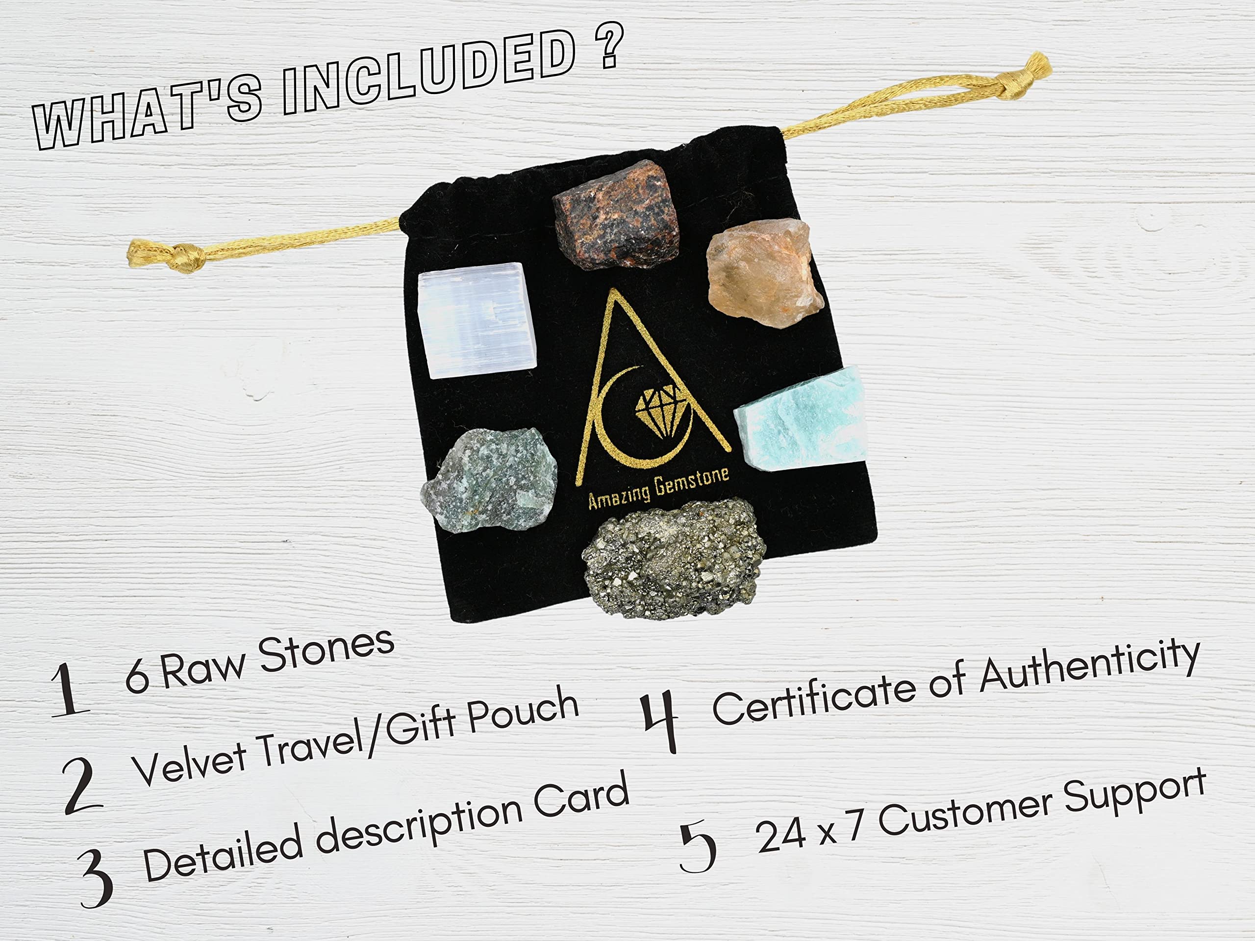 Amazing Gemstone comparación de tamaño en manos para referencia real