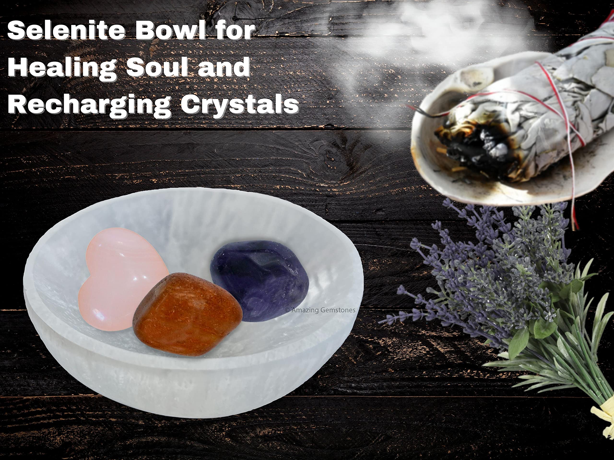 Amazing Gemstone cuenco en altar decorativo, añade estilo natural al espacio