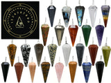 Amazing Gemstone empaque frontal mostrando 11 péndulos, ideal para venta