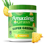 Amazing Grass vaso con hielo y batido sabroso listo para beber