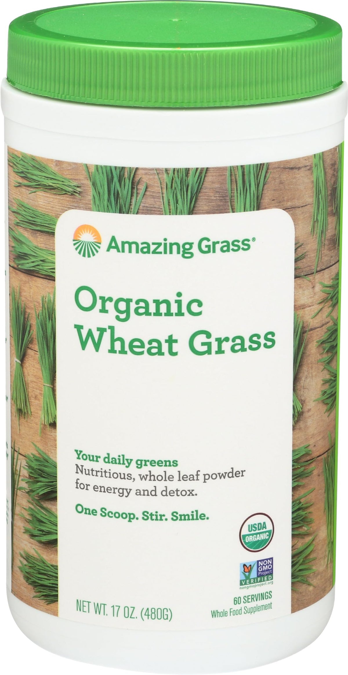 Amazing Grass imagen frontal del envase mostrando claridad del producto y beneficios