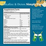 Amazing Grass etiqueta con lista de ingredientes y certificaciones visibles