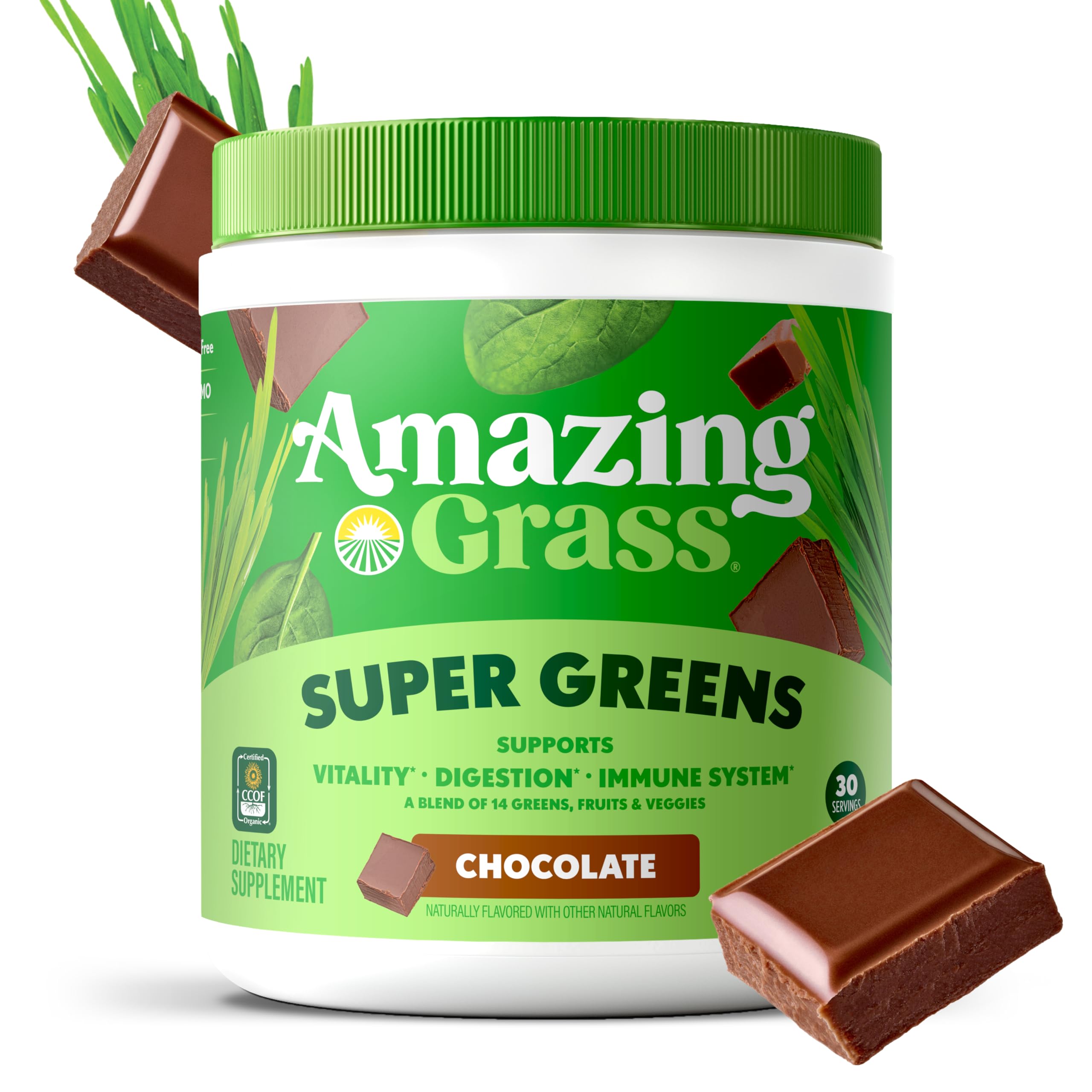 Amazing Grass etiqueta nutricional en detalle para revisar ingredientes