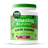 Amazing Grass envase frontal mostrando 100 servicios y etiqueta clara