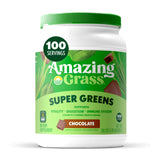 Amazing Grass frente del envase mostrando el diseño y 100 servicios para uso diario