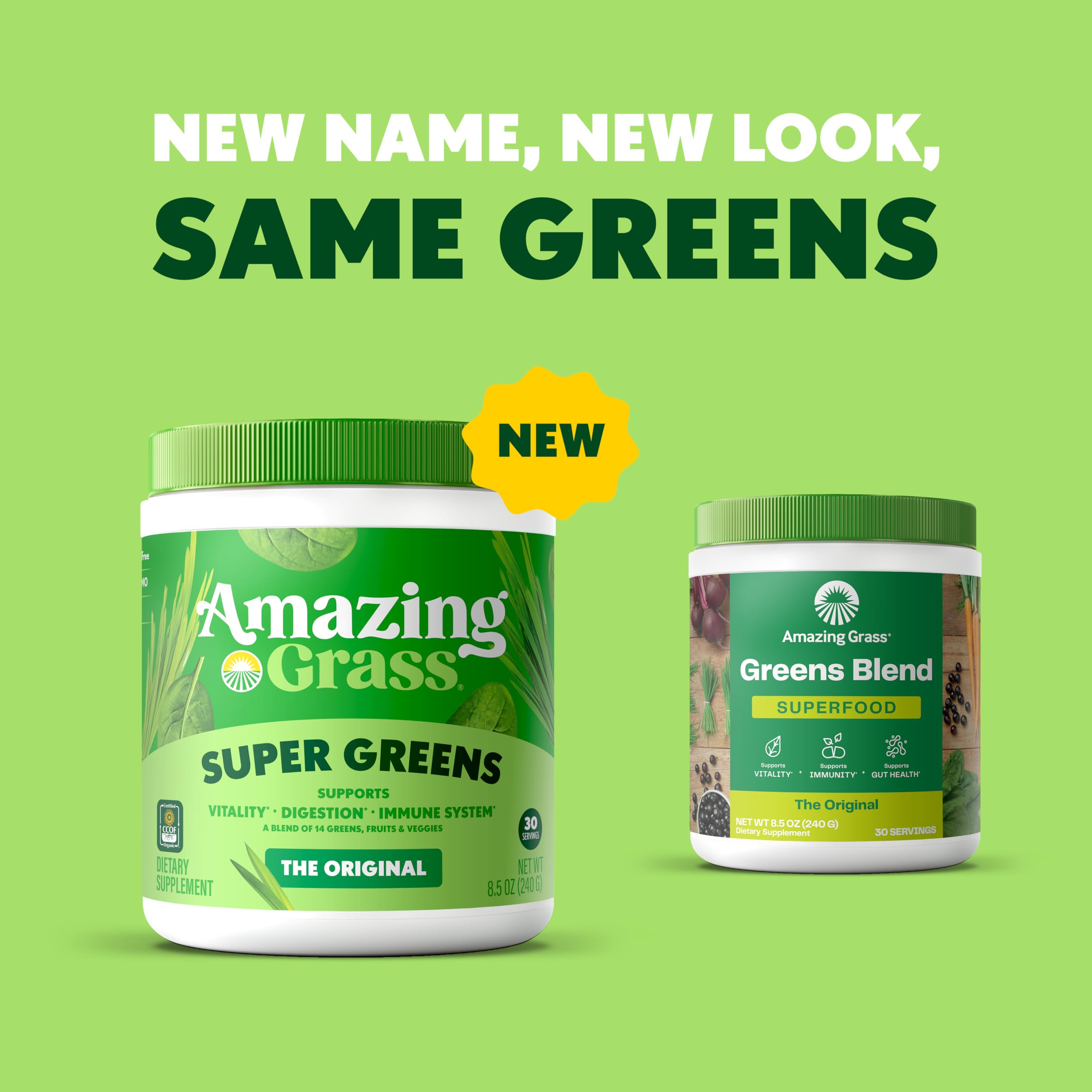 Amazing Grass polvo en cuchara, práctico para preparar batidos rápidos