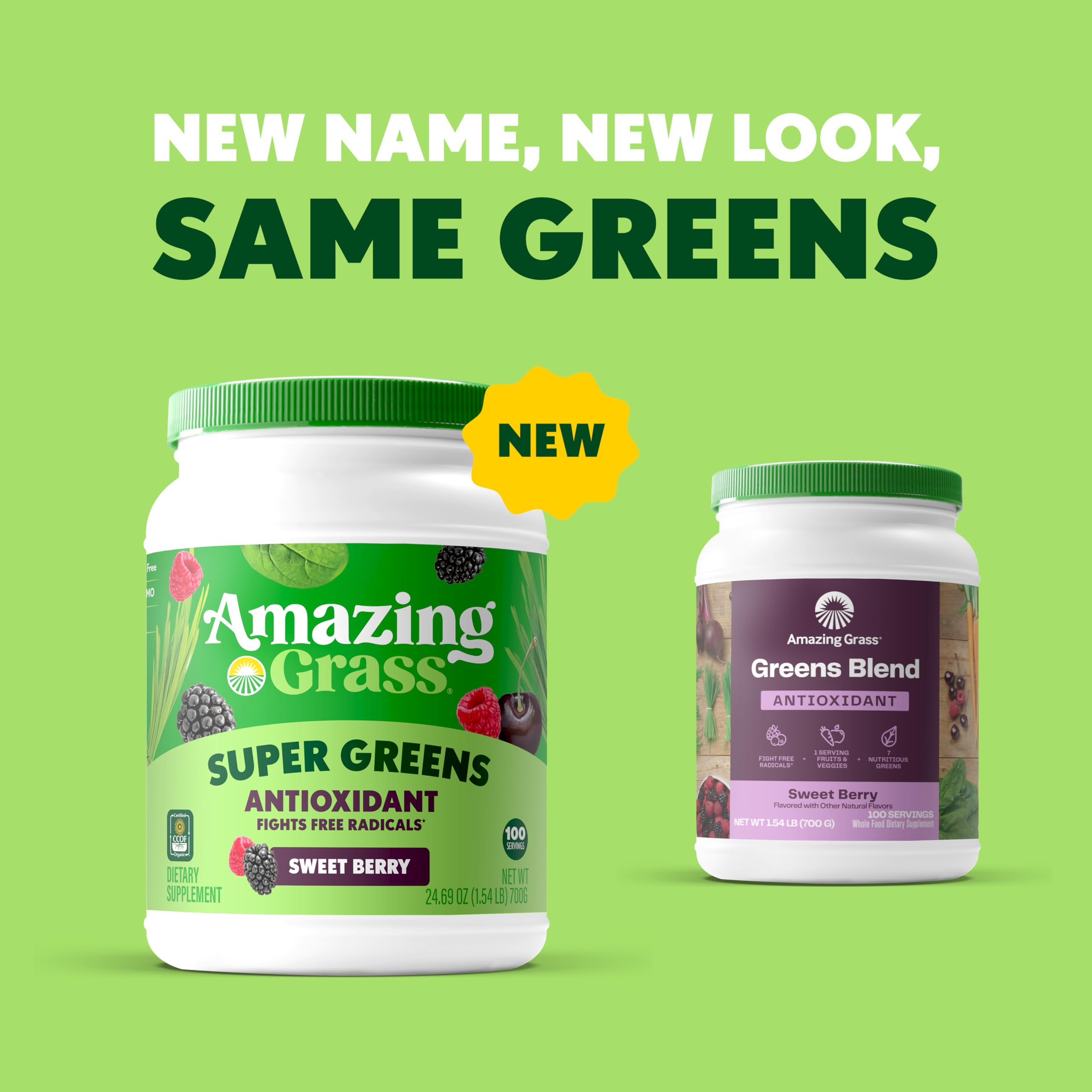 Amazing Grass polvo fino en primer plano que facilita mezcla y sabor suave