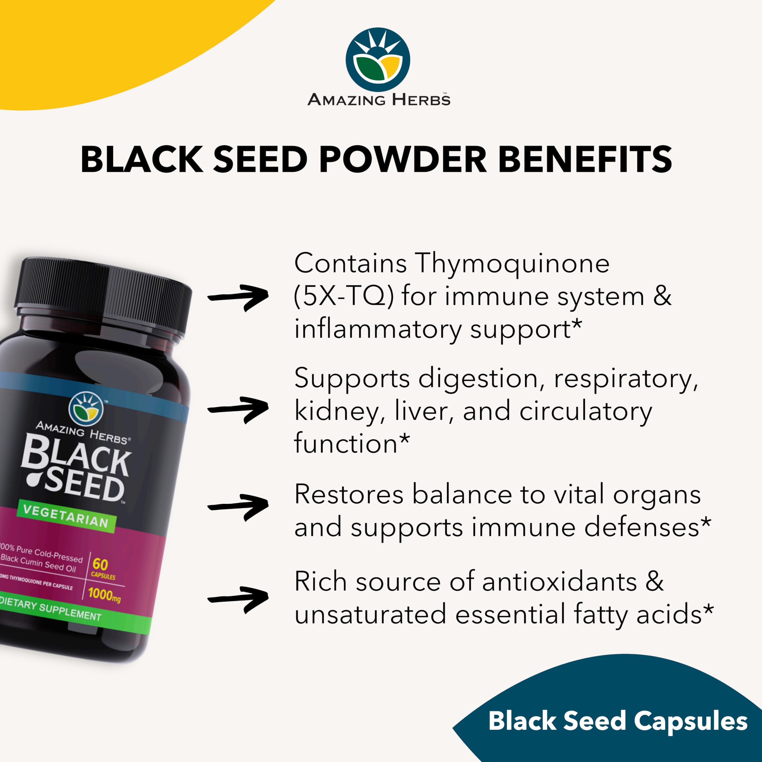 Amazing Herbs cápsula en mano para comparar tamaño y facilidad de uso