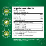 Amazing Herbs detalle de etiqueta con ingredientes y sello de calidad