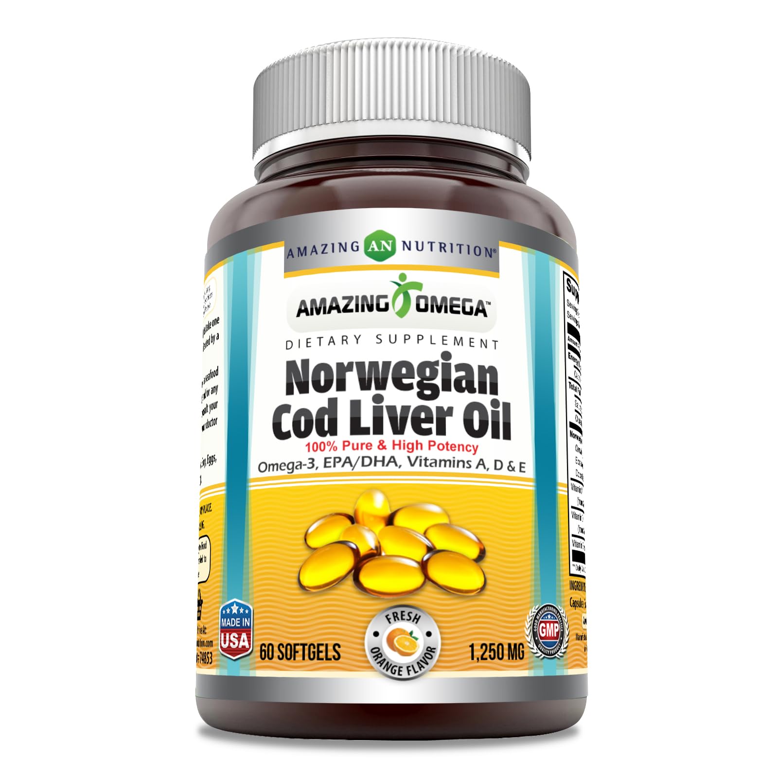 Amazing Nutrition frasco delantero con etiqueta clara y beneficios visibles