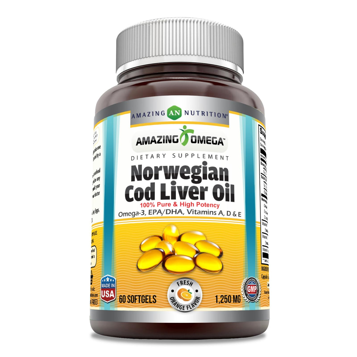 Amazing Nutrition frasco delantero con etiqueta clara y beneficios visibles