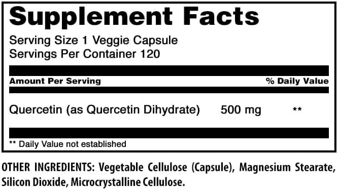 Amazing Nutrition cápsulas veganas de quercetina de cerca para apreciar textura