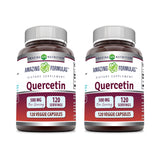 Amazing Nutrition frasco frontal de Quercetina 500 mg mostrando diseño y cantidad