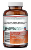 Amazing Nutrition frasco junto a objetos para comparar tamaño y cantidad de 500 tabletas