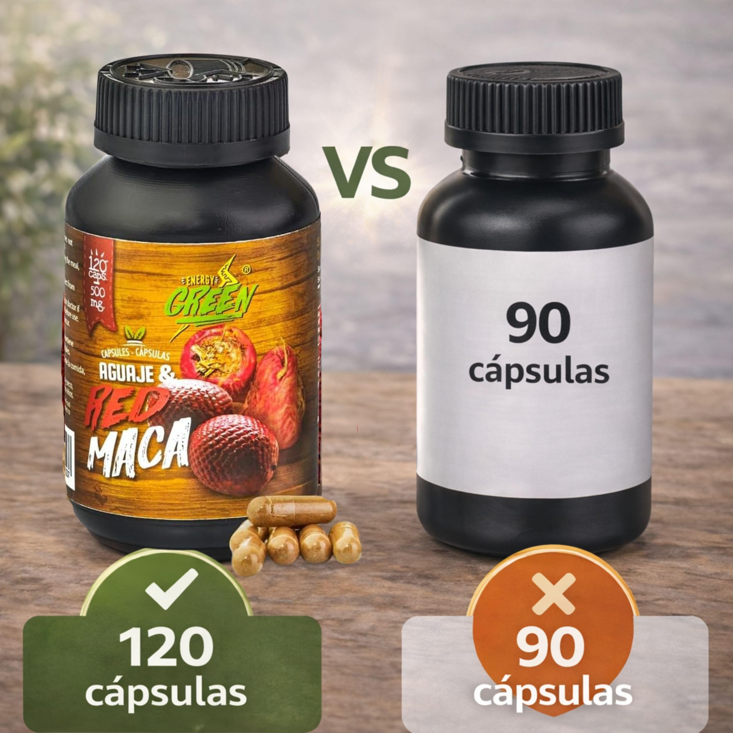 Amazon Andes cápsulas en mano listos para tomar, facilidad diaria