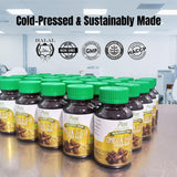 Amazon Andes gota de aceite de sacha inchi mostrando textura pura y prensado en frío