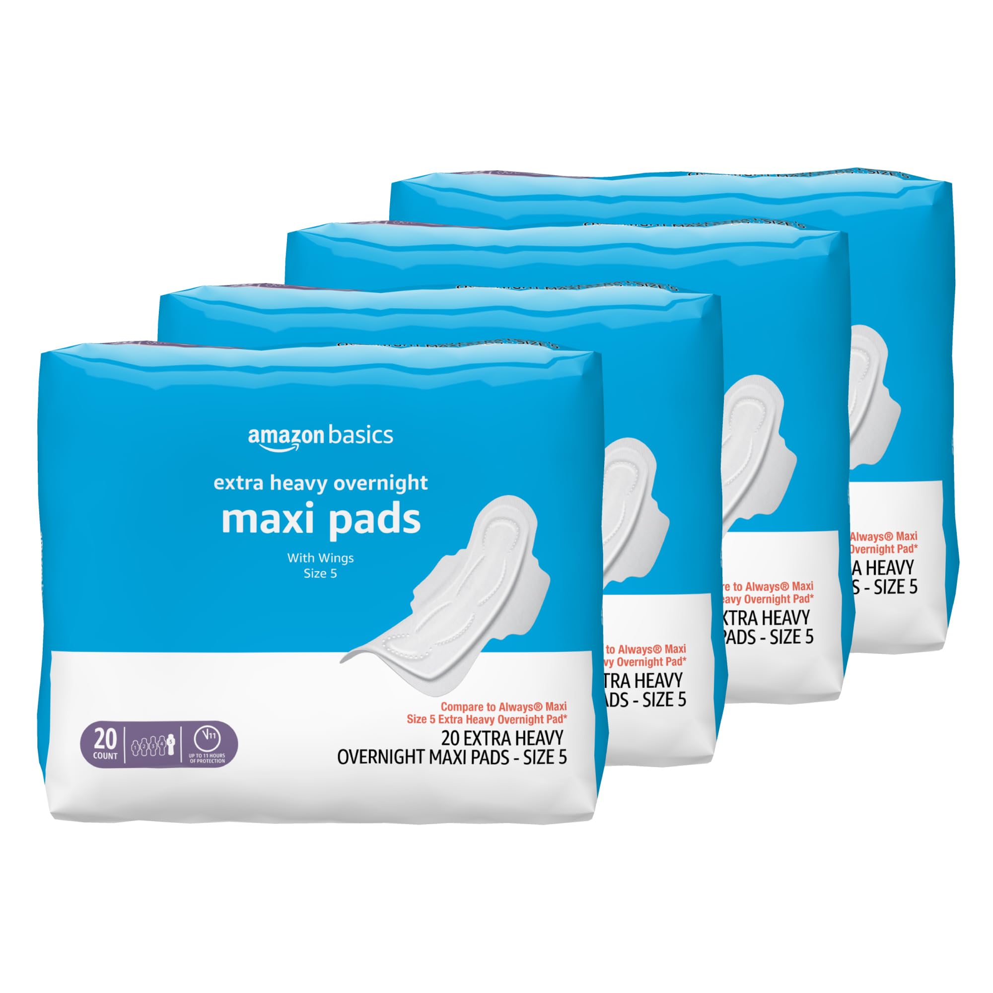 Amazon Basics empaque frontal mostrando 80 unidades y beneficio almacenamiento práctico