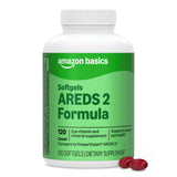 Amazon Basics vista frontal del envase AREDS2 con información clara y beneficio de confianza