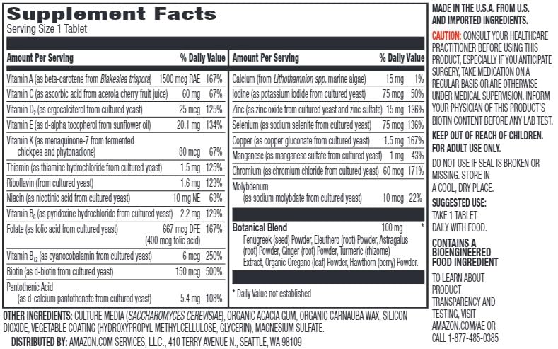 Amazon Elements textura de la tableta en detalle que muestra formulación vegana