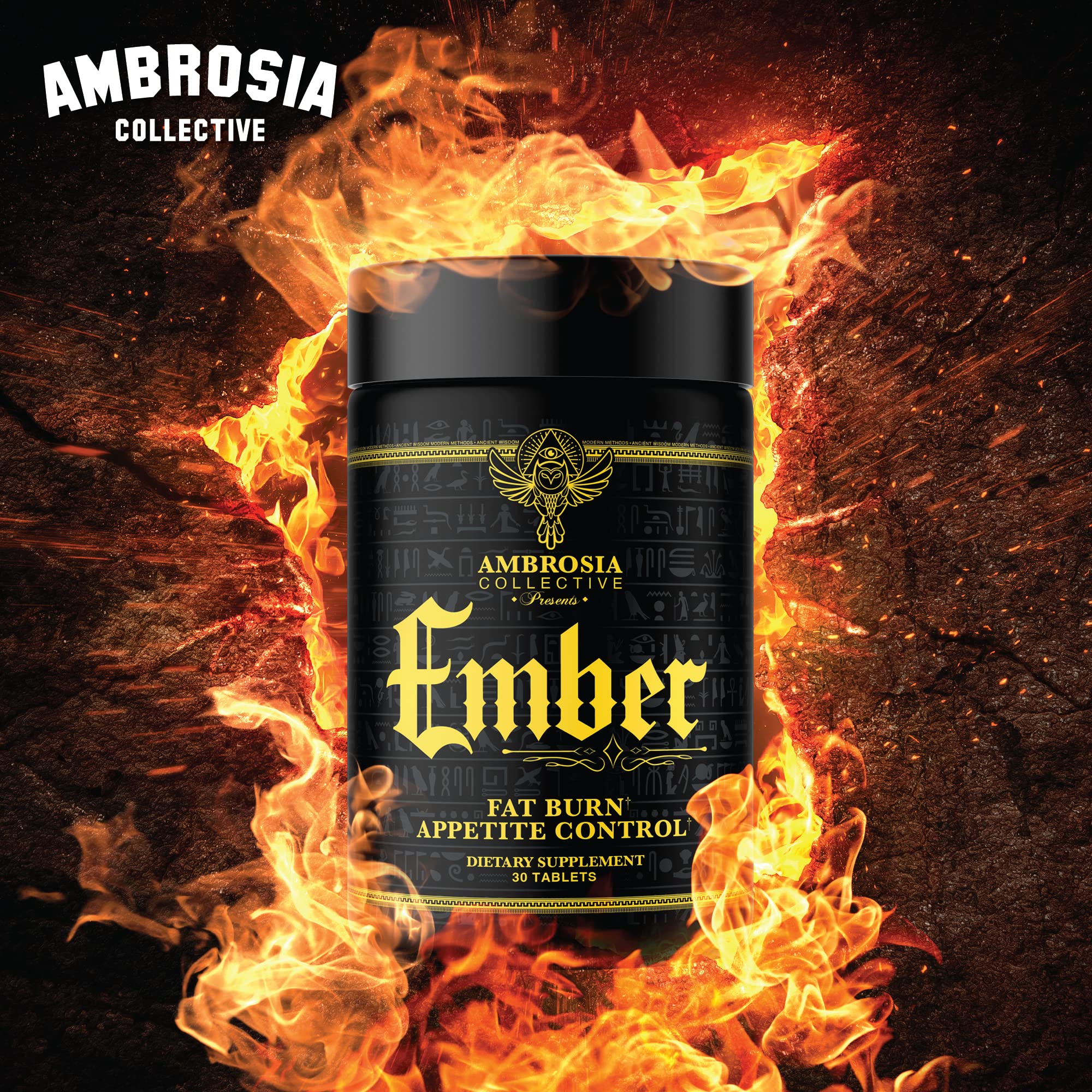 Ambrosia Ember cápsula en la mano para comparar tamaño y dosificación segura