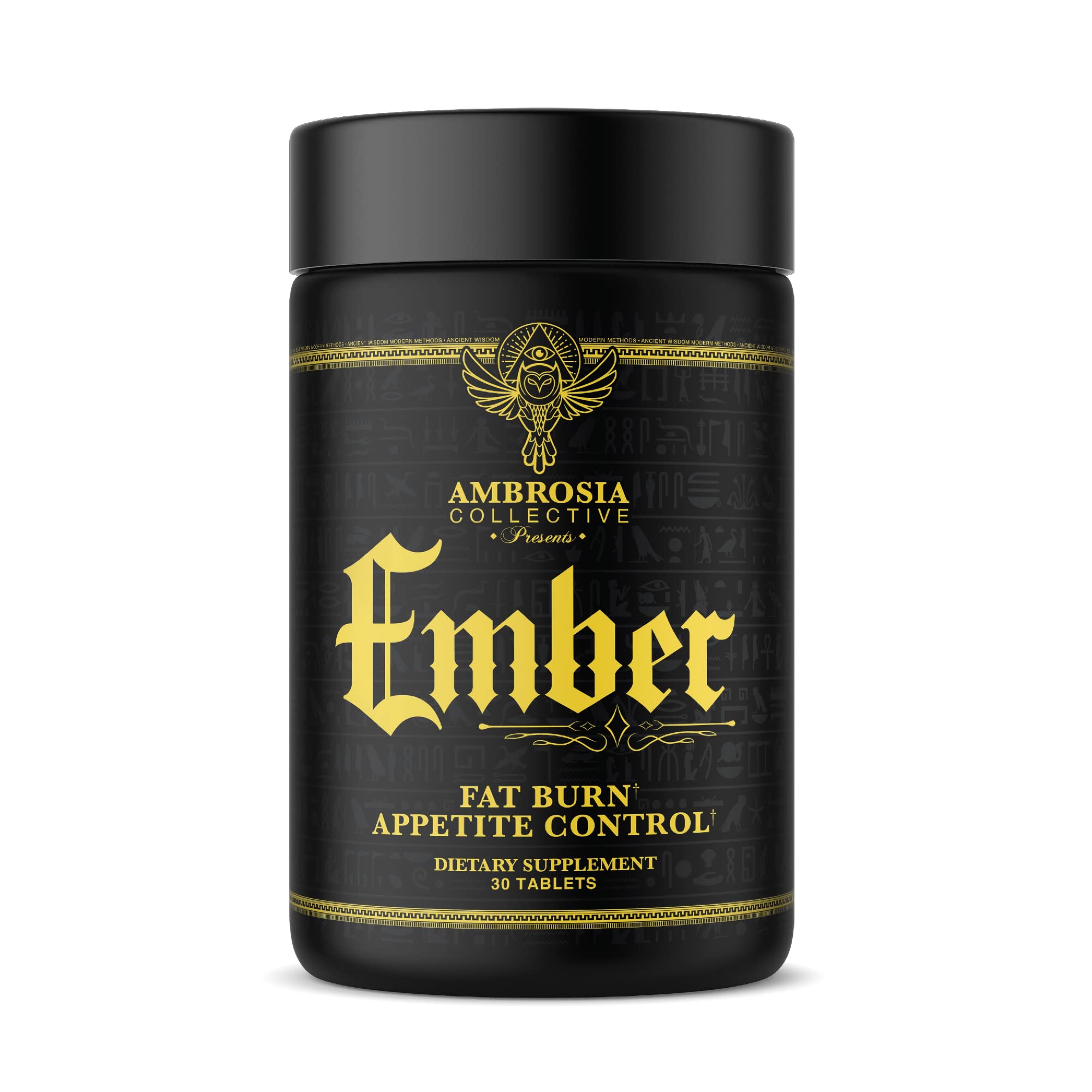 Ambrosia Ember frontal del envase mostrando presentación y beneficios