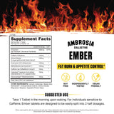 Ambrosia Ember detalle de las tabletas evidenciando textura y facilidad de dividir