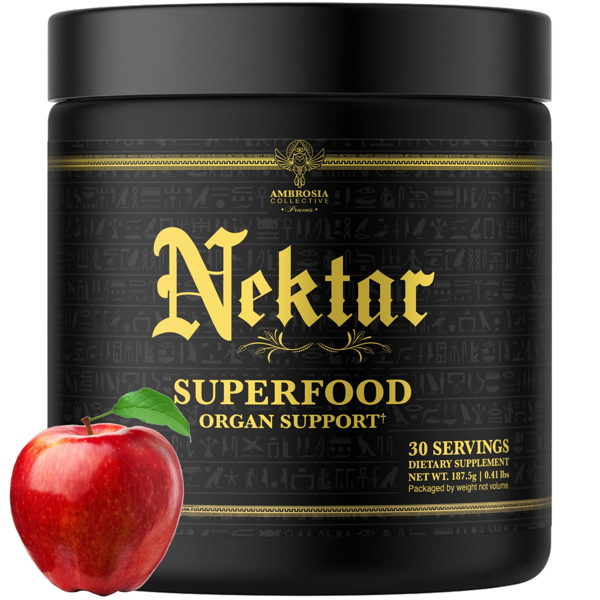 Ambrosia envase frontal Apple Symphony mostrando etiqueta y beneficios