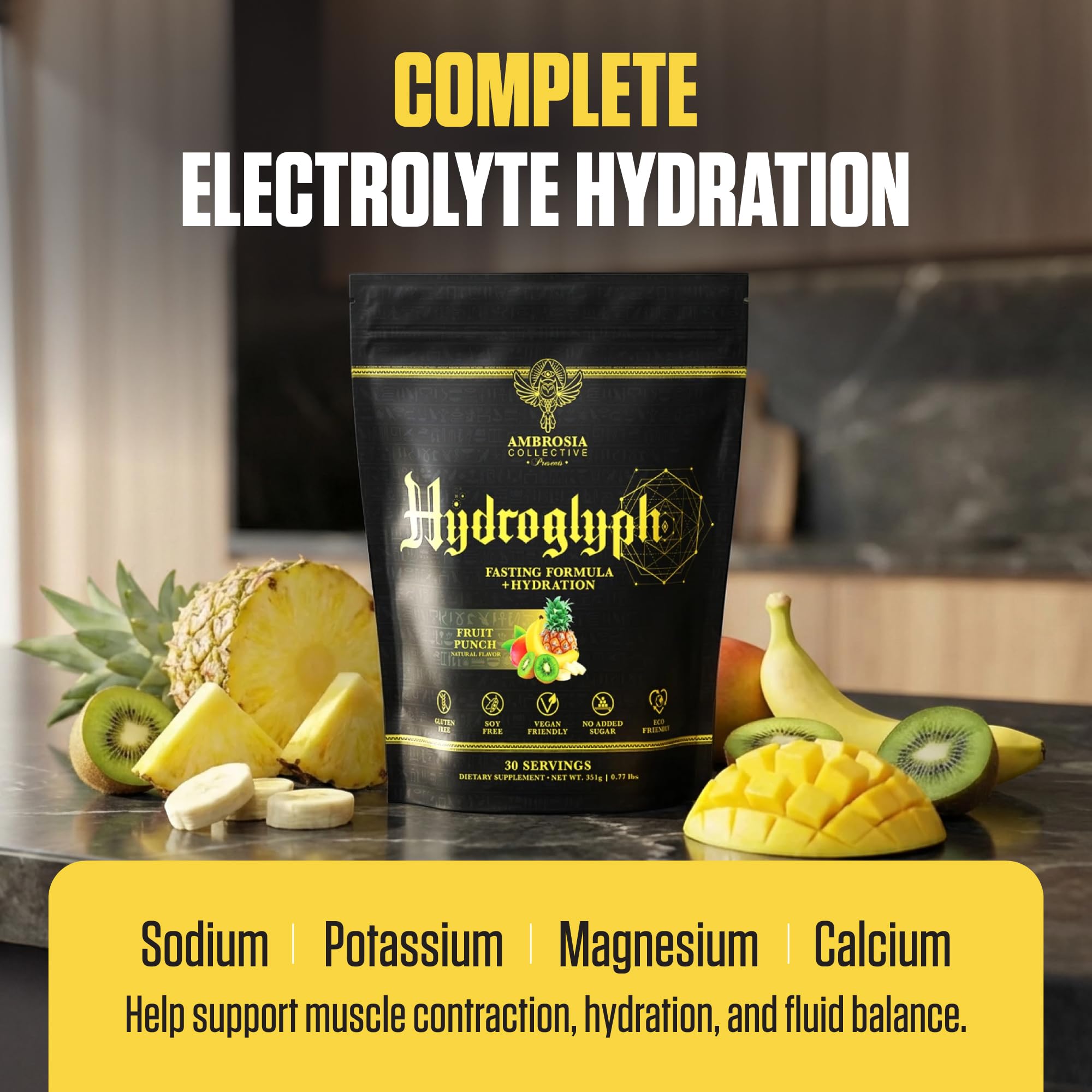 Ambrosia etiqueta con lista de ingredientes transparente y confianza