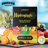 Ambrosia Hydroglyph textura del polvo sin azúcar visible para rápida disolución