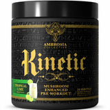 Ambrosia envase frontal mostrando 24 porciones y sabor Tropical Lime