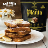 Ambrosia Planta etiqueta nutricional destacando 20 g proteína y sin azúcares añadidos
