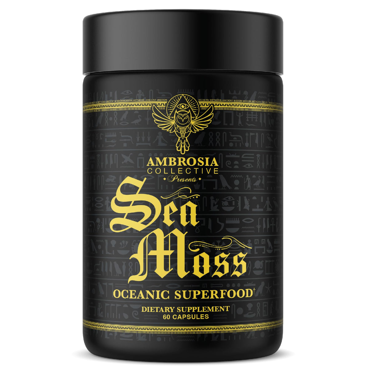 Ambrosia frasco frontal mostrando etiqueta clara y beneficios del producto