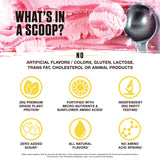 Ambrosia scoop servido en mano para comparar tamaño y porción práctica