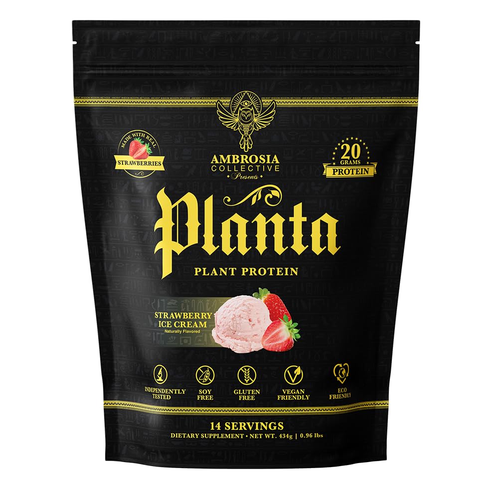 Ambrosia tarro frontal Planta fresa ice cream, presentación apetecible