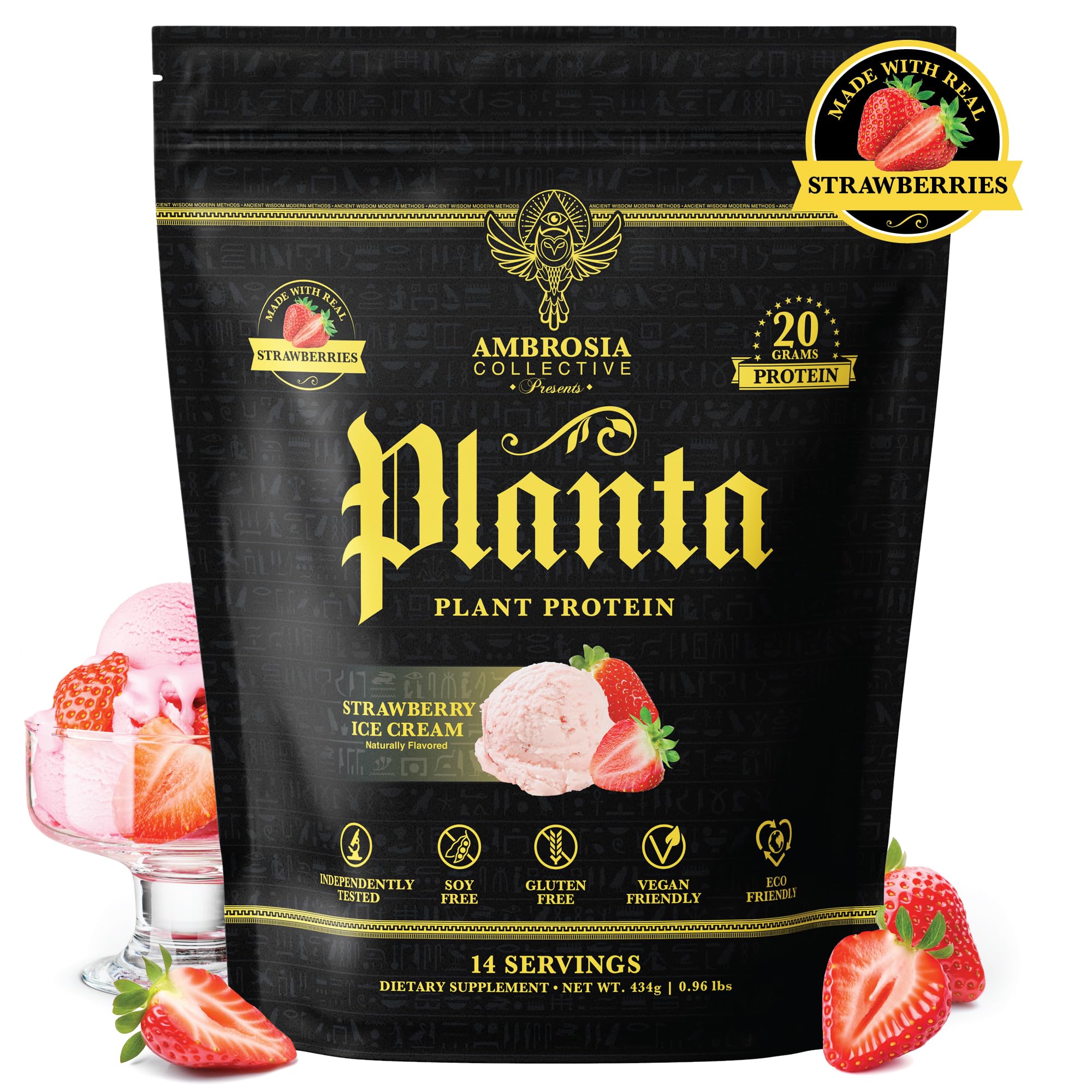 Ambrosia textura del polvo en cuchara, mezcla suave y sin grumos
