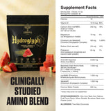 Ambrosia primer plano textura del polvo rosa para disolución rápida y sabor