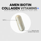 Amen ingredientes en polvo enfatizando mezcla de nutrientes