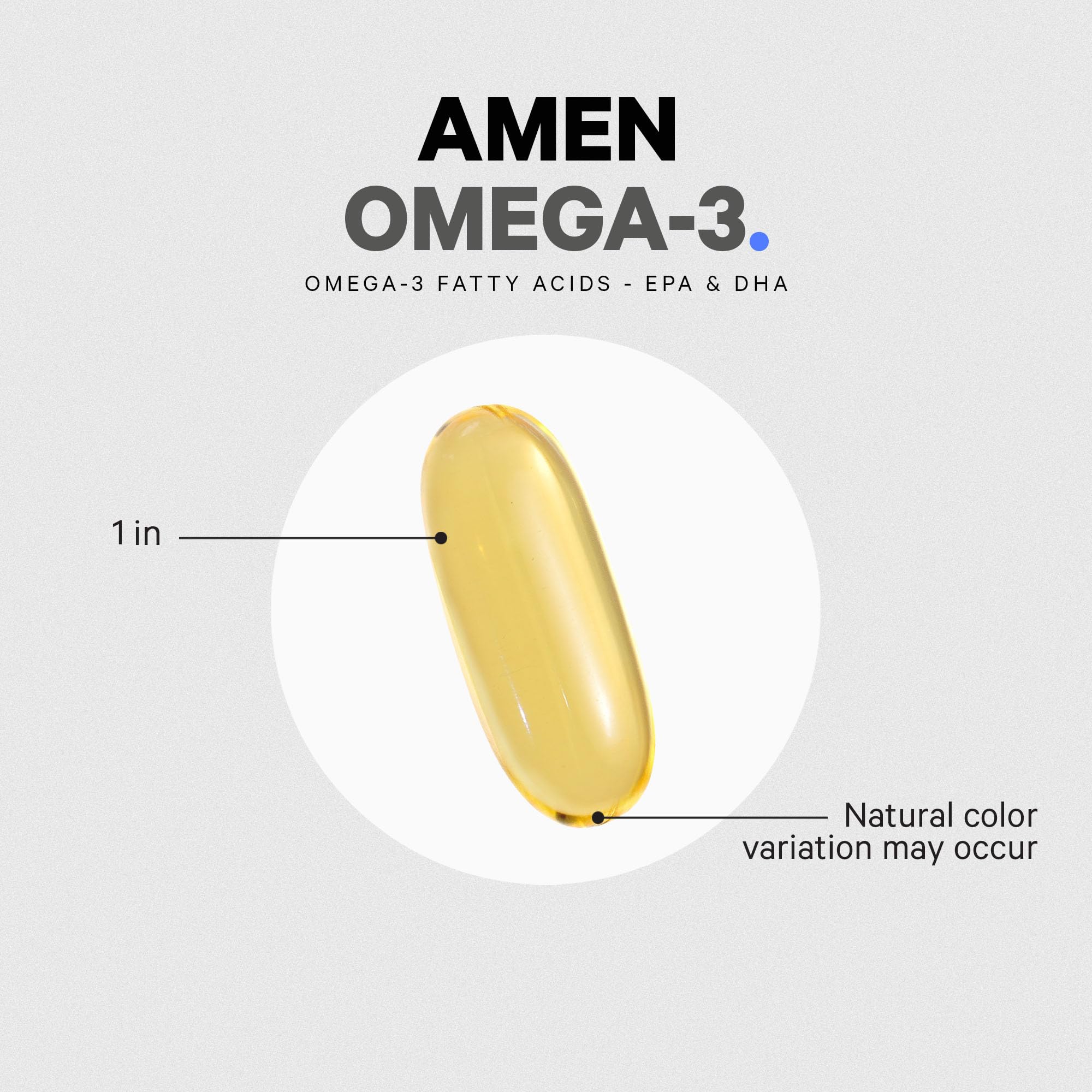 Amen presentación con 90 softgels destacando suministro de 45 días