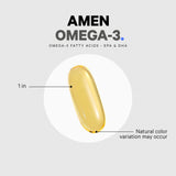 Amen presentación con 90 softgels destacando suministro de 45 días
