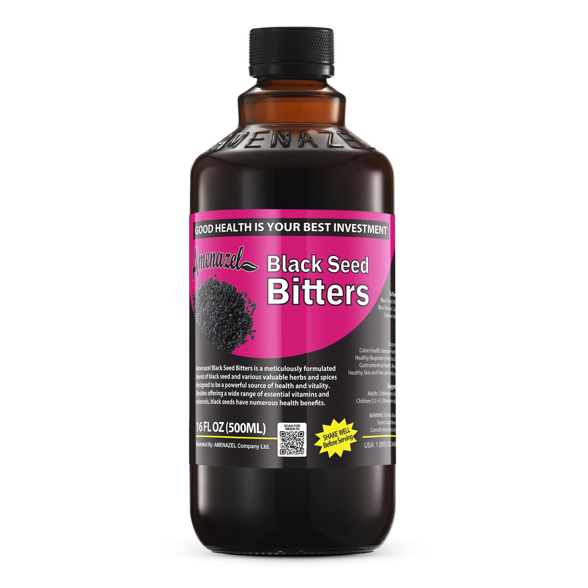 Amenazel botella frontal 16 fl oz mostrando etiqueta clara y beneficio inmunológico